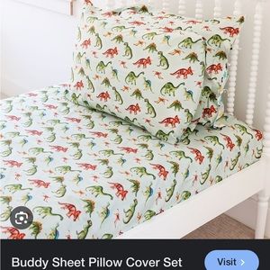 ISO POSH PEANUT BUDDY DINOSAUR TWIN SHEET SET